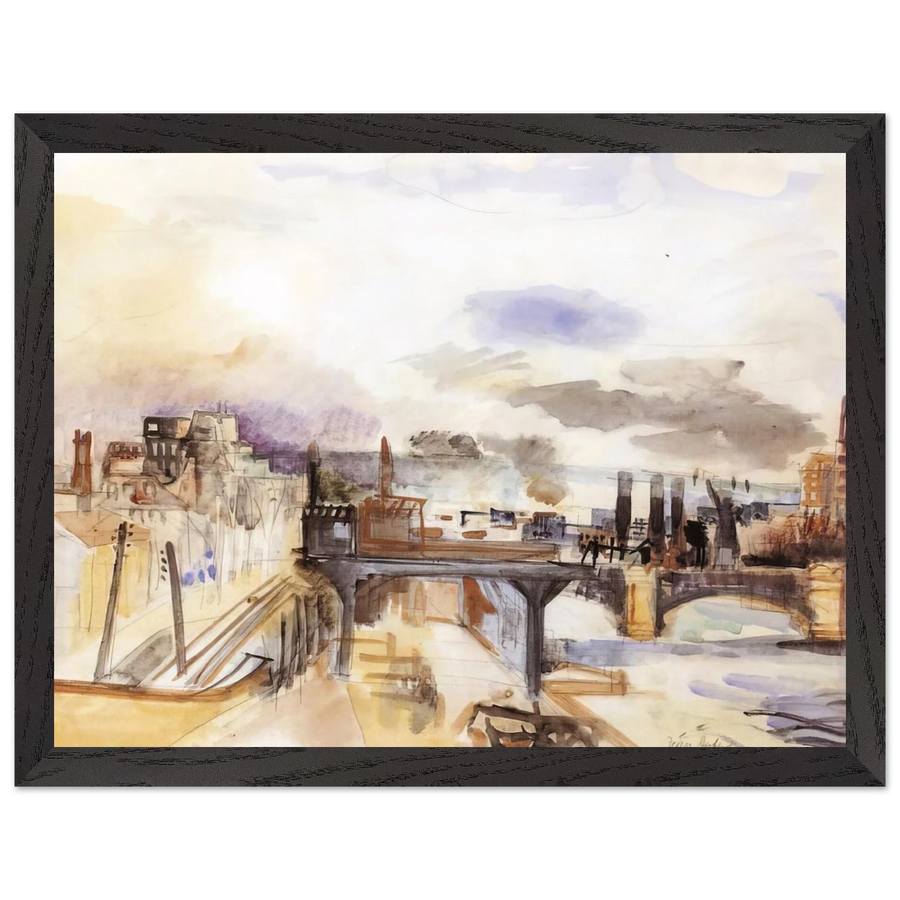 PARISIAN BRIDGE 1922 by Raoul Dufy — Framed art print at Zephyeer