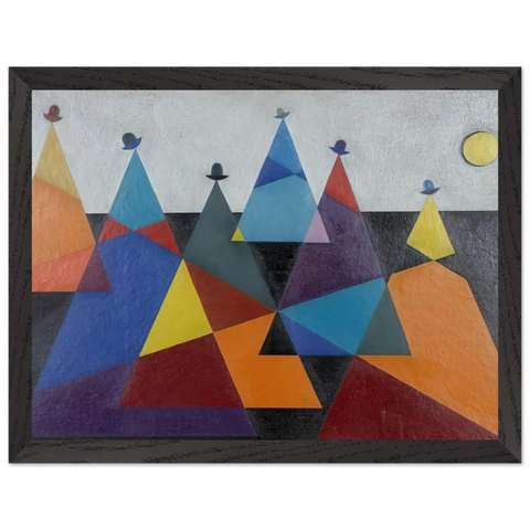 Untitled Mountains - 1955 by Omar Rayo — Framed art print at Zephyeer