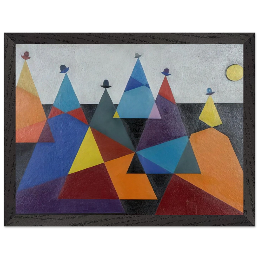 Untitled Mountains - 1955 by Omar Rayo — Framed art print at Zephyeer