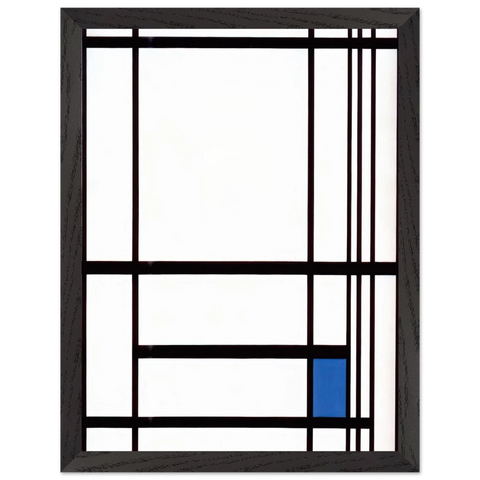 Composition with Blue by Piet Mondrian — Framed art print at Zephyeer