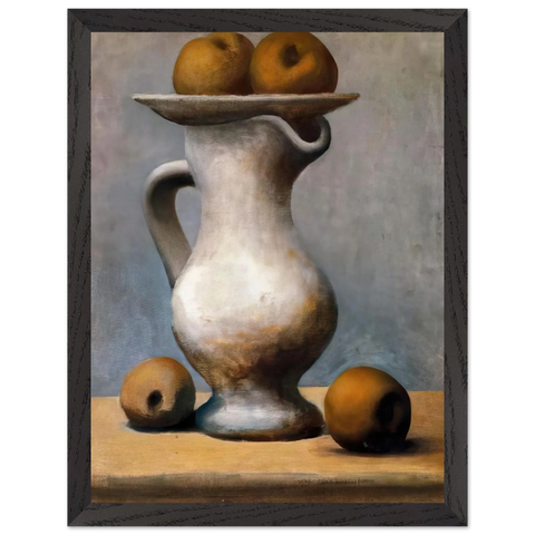 Still life with pitcher and apples by Pablo Picasso — Framed art print at Zephyeer