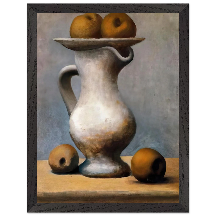 Still life with pitcher and apples by Pablo Picasso — Framed art print at Zephyeer