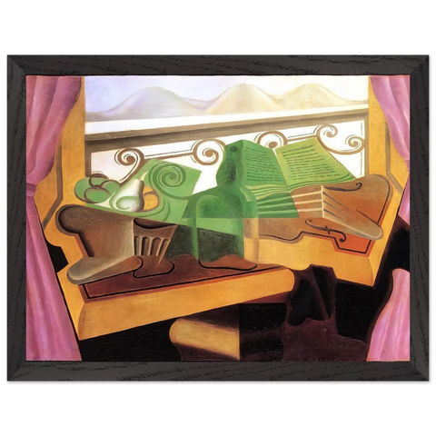 OPEN WINDOW WITH HILLS 1923 by Juan Gris — Framed art print at Zephyeer