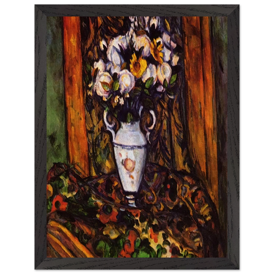 Still Life, Vase with Flowers by Paul Cézanne — Framed art print at Zephyeer