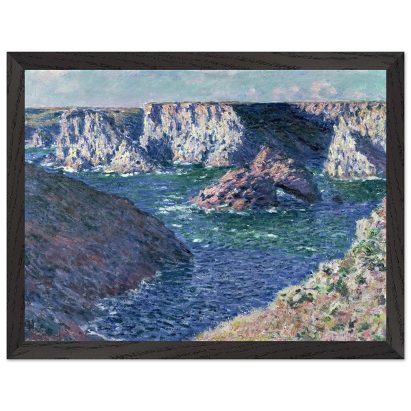 Rocks at Belle-Ile by Claude Monet — Framed art print at Zephyeer