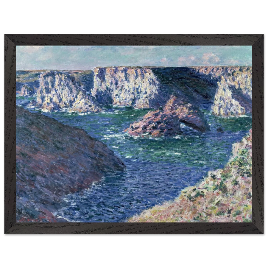 Rocks at Belle-Ile by Claude Monet — Framed art print at Zephyeer
