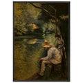 ANGLING 1878 by Gustave Caillebotte — Framed art print at Zephyeer