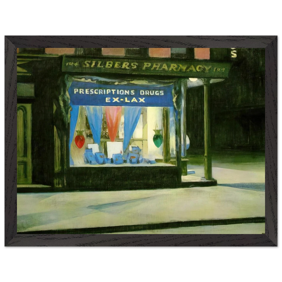 Drug Store by Edward Hopper — Framed art print at Zephyeer