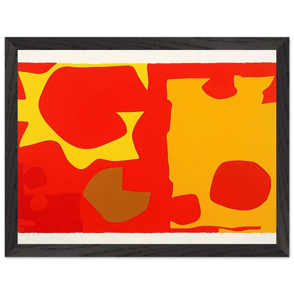 Six in Light Orange with Red in Yellow - 1970 by Patrick Heron — Framed art print at Zephyeer