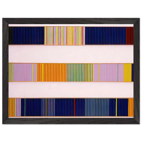 Triple Jump - 1962 by Gene Davis — Framed art print at Zephyeer