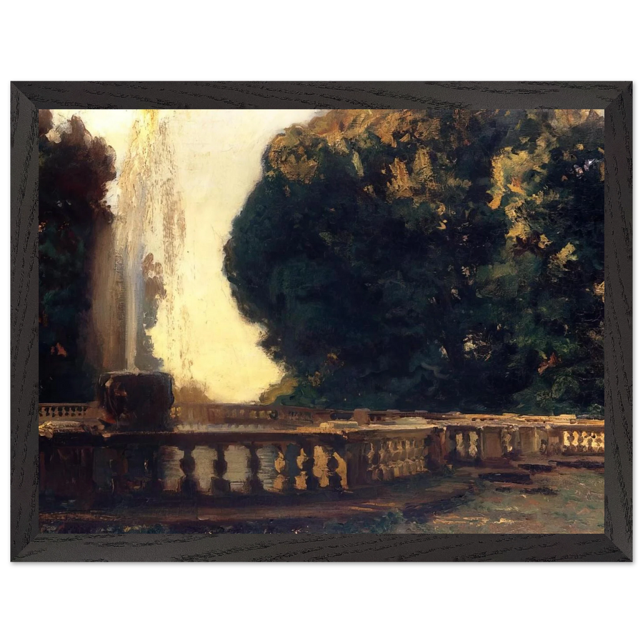 Villa Torlonia, Fountain by John Singer Sargent — Framed art print at Zephyeer
