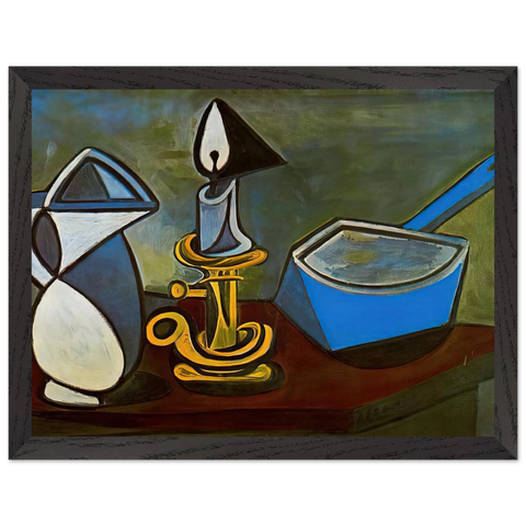Jug, candle and enamel pan - 1945 by Pablo Picasso — Framed art print at Zephyeer