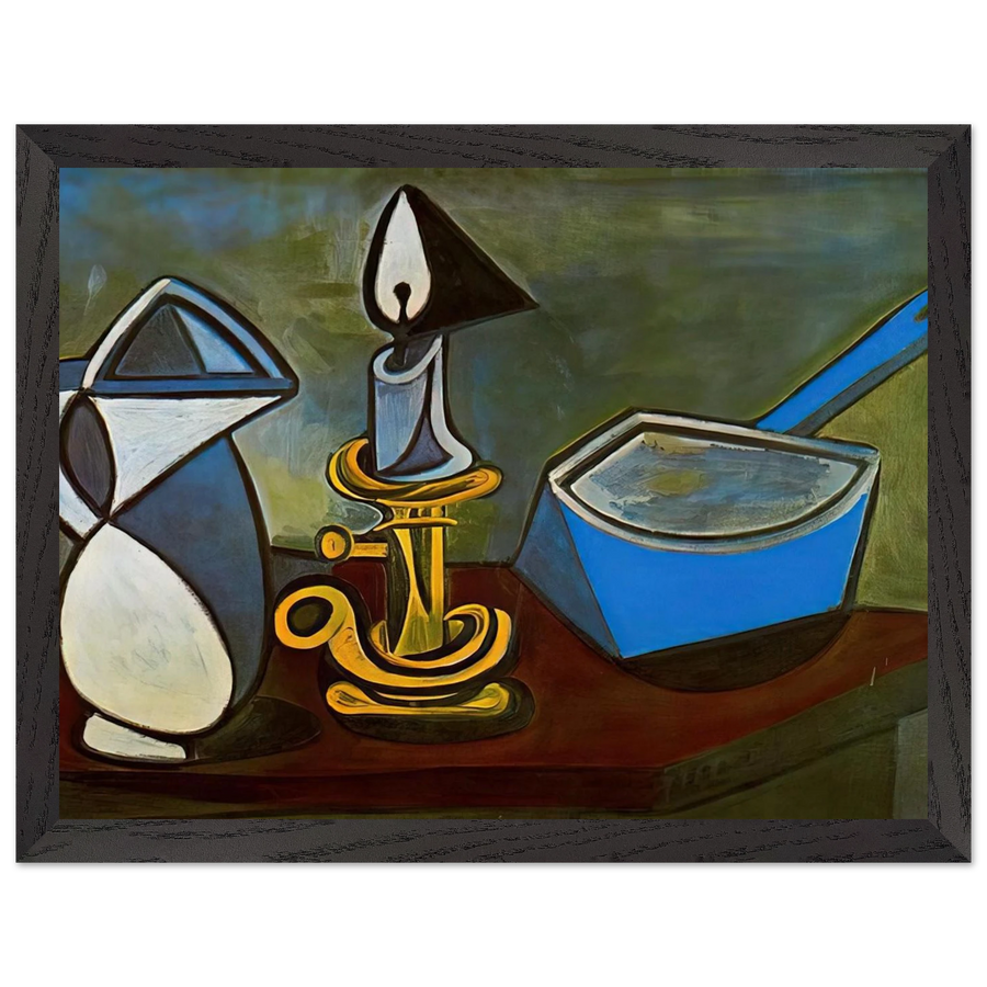 Jug, candle and enamel pan - 1945 by Pablo Picasso — Framed art print at Zephyeer