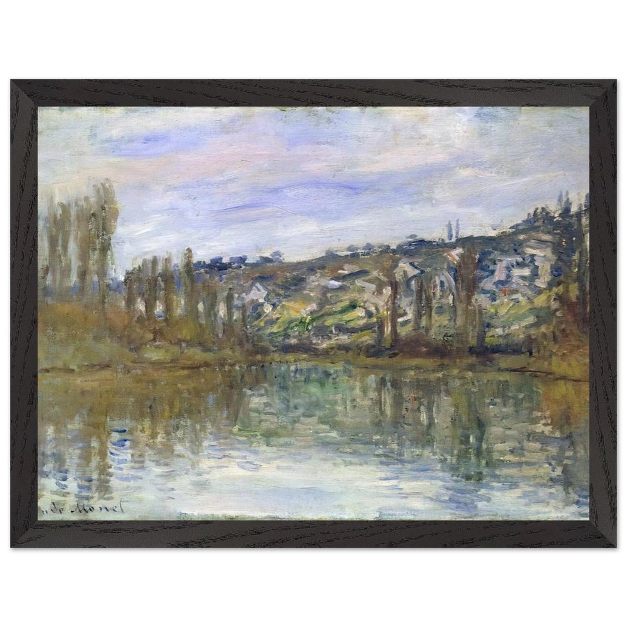 The Seine near Vetheuil by Claude Monet — Framed art print at Zephyeer