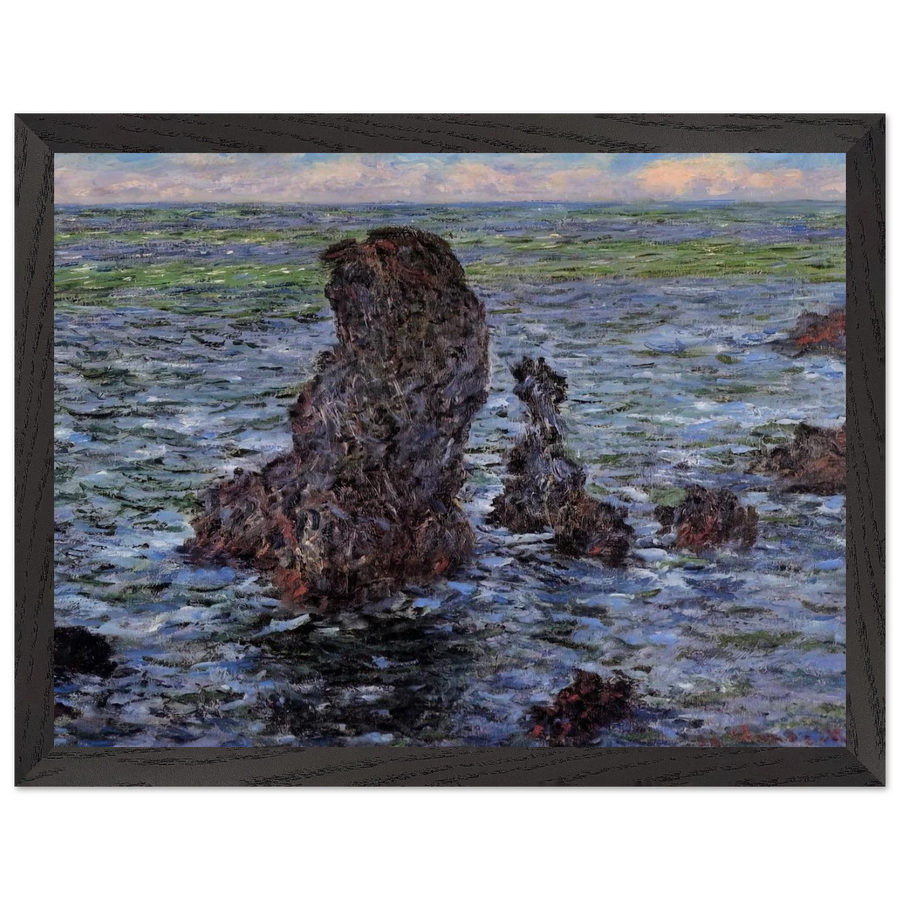The Pyramids at Port-Coton by Claude Monet — Framed art print at Zephyeer