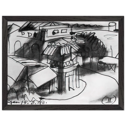 Café in Royan - 1940 by Pablo Picasso — Framed art print at Zephyeer