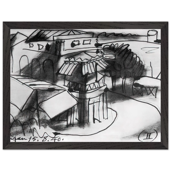 Café in Royan - 1940 by Pablo Picasso — Framed art print at Zephyeer