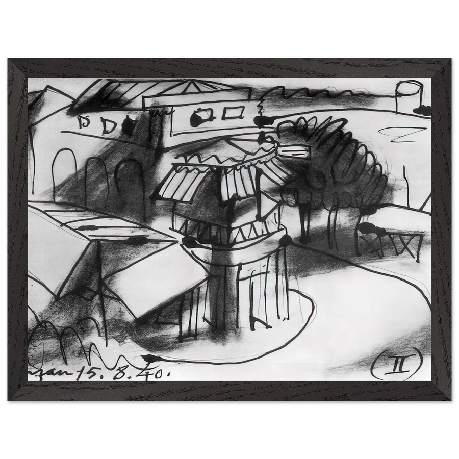 Café in Royan - 1940 by Pablo Picasso — Framed art print at Zephyeer