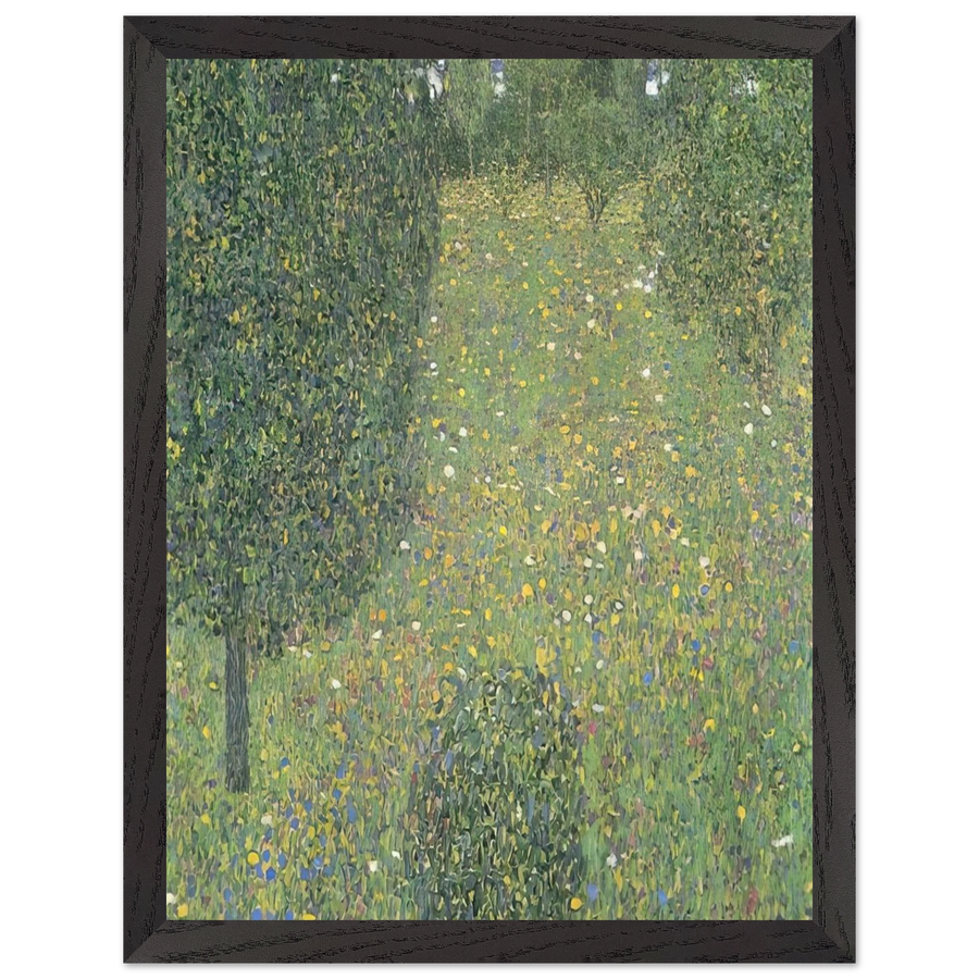 LANDSCAPE GARDEN MEADOW IN FLOWER by Gustav Klimt — Framed art print at Zephyeer