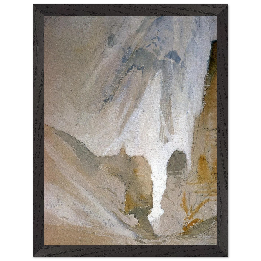 Canyon Walls, Yellowstone sketch by Thomas Moran — Framed art print at Zephyeer