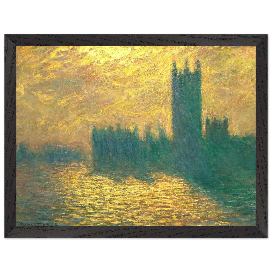 Houses of Parliament by Claude Monet — Framed art print at Zephyeer