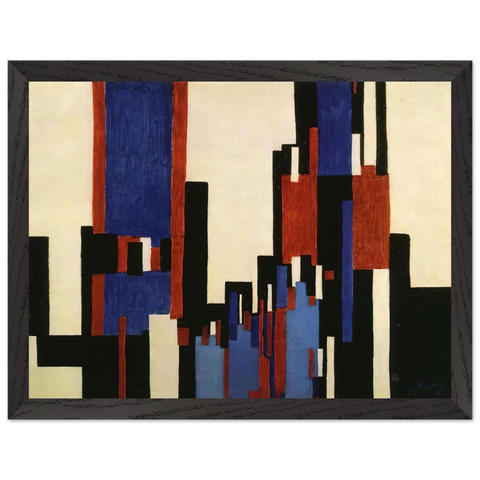 Vertical Plains Blue and Red by Frantisek Kupka — Framed art print at Zephyeer