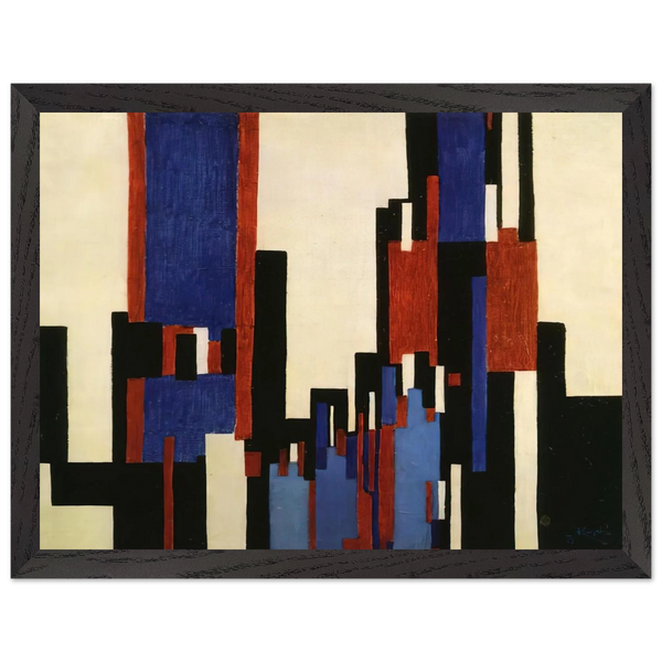 Vertical Plains Blue and Red by Frantisek Kupka — Framed art print at Zephyeer