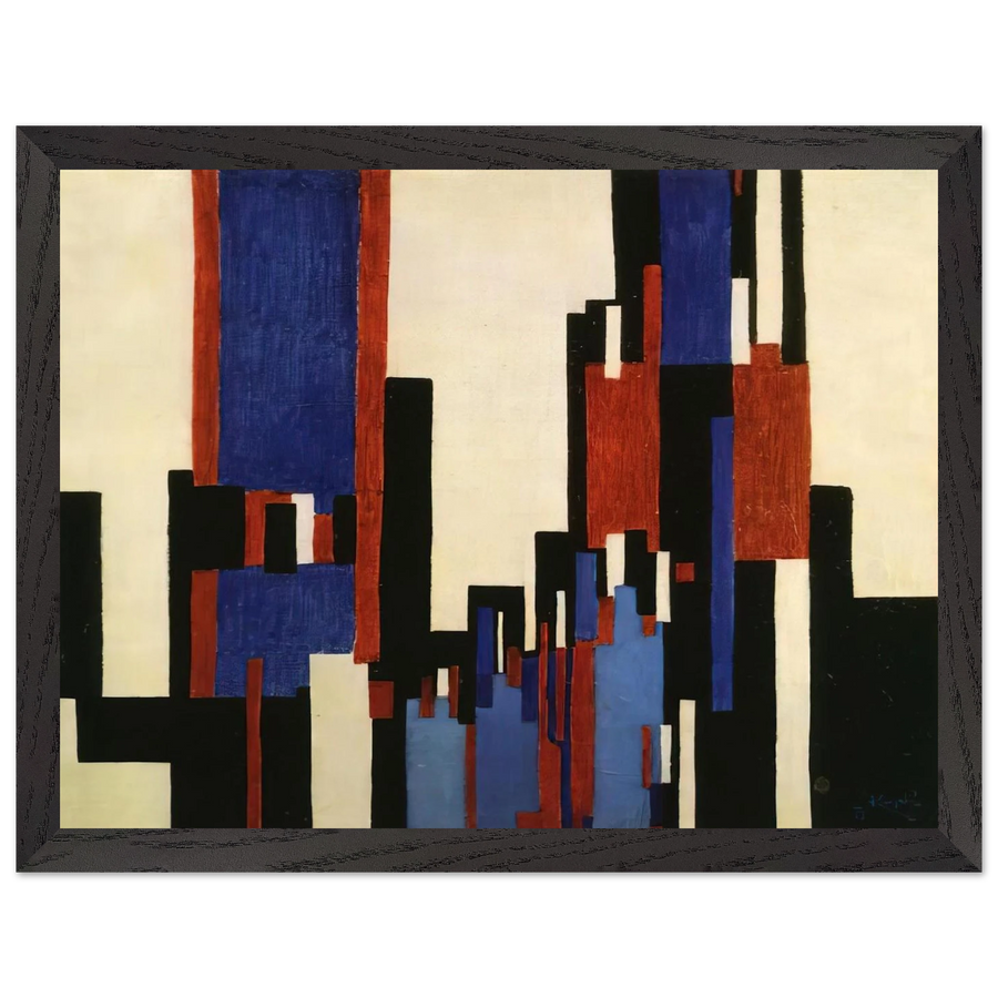 Vertical Plains Blue and Red by Frantisek Kupka — Framed art print at Zephyeer