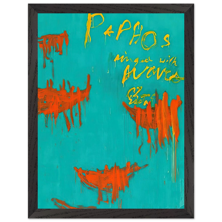 Leaving Paphos Ringed With Waves III by Cy Twombly — Framed art print at Zephyeer