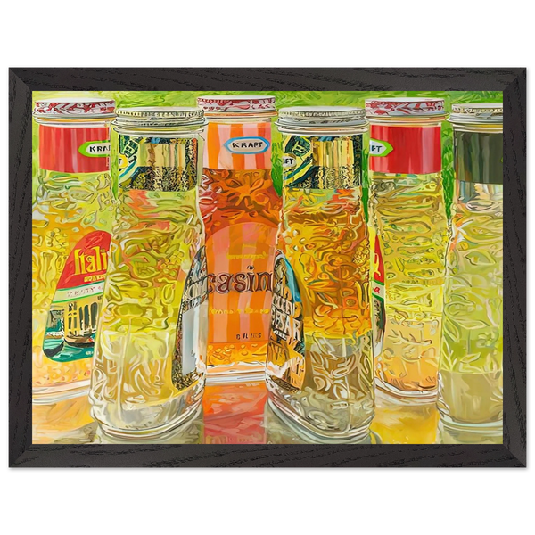 KRAFT SALAD DRESSING 1973 by Janet Fish — Framed art print at Zephyeer