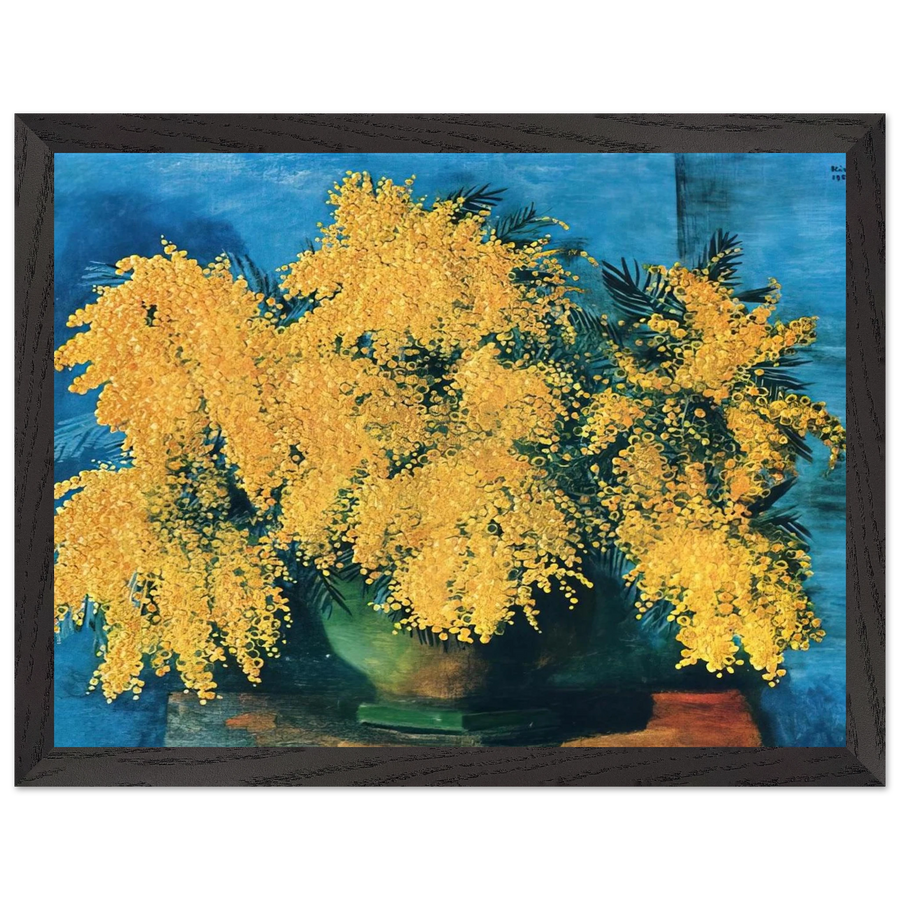 VASE OF MIMOSA 1952 by Moise Kisling — Framed art print at Zephyeer