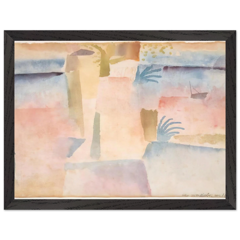 VIEW TOWARDS THE PORT OF HAMMAMET 1914 by Paul Klee — Framed art print at Zephyeer