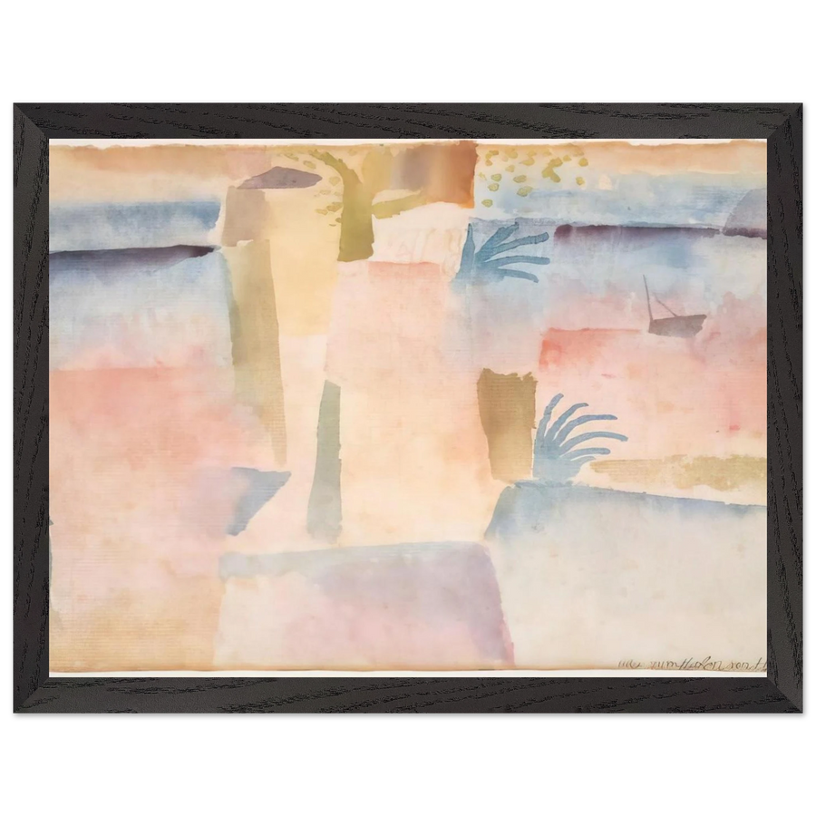 VIEW TOWARDS THE PORT OF HAMMAMET 1914 by Paul Klee — Framed art print at Zephyeer