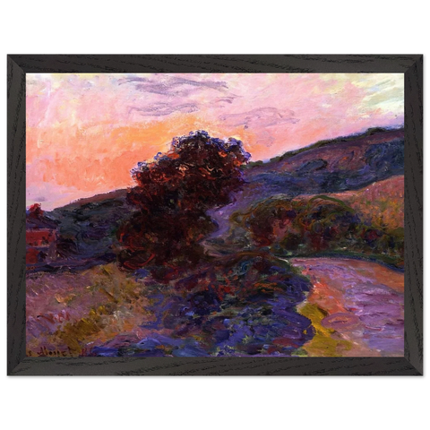 Sunset at Giverny by Claude Monet — Framed art print at Zephyeer
