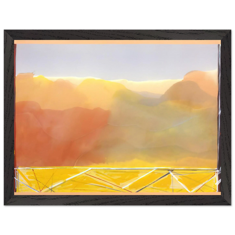 The Yellow Bridge - 1988 by Ronnie Landfield — Framed art print at Zephyeer