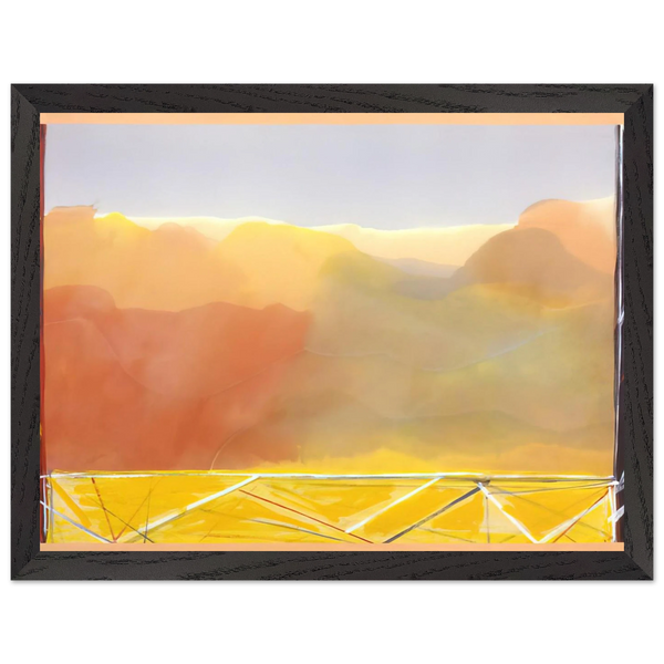 The Yellow Bridge - 1988 by Ronnie Landfield — Framed art print at Zephyeer