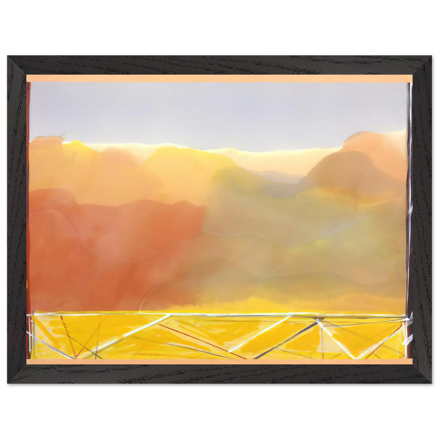 The Yellow Bridge - 1988 by Ronnie Landfield — Framed art print at Zephyeer