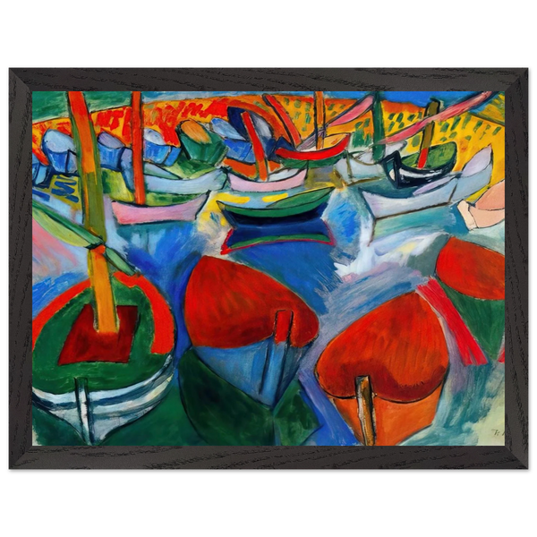 BOATS AT MARTIGUES 1908 by Raoul Dufy — Framed art print at Zephyeer