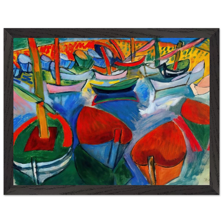 BOATS AT MARTIGUES 1908 by Raoul Dufy — Framed art print at Zephyeer