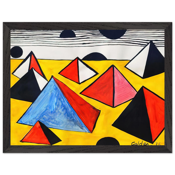 PYRAMIDS 1975 by Alexander Calder — Framed art print at Zephyeer