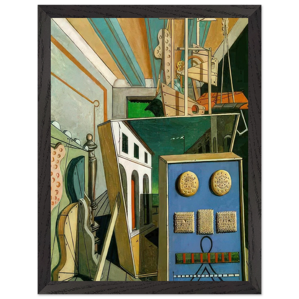METAPHYSICAL INTERIOR WITH BISCUITS 1916 by Giorgio de Chirico — Framed art print at Zephyeer