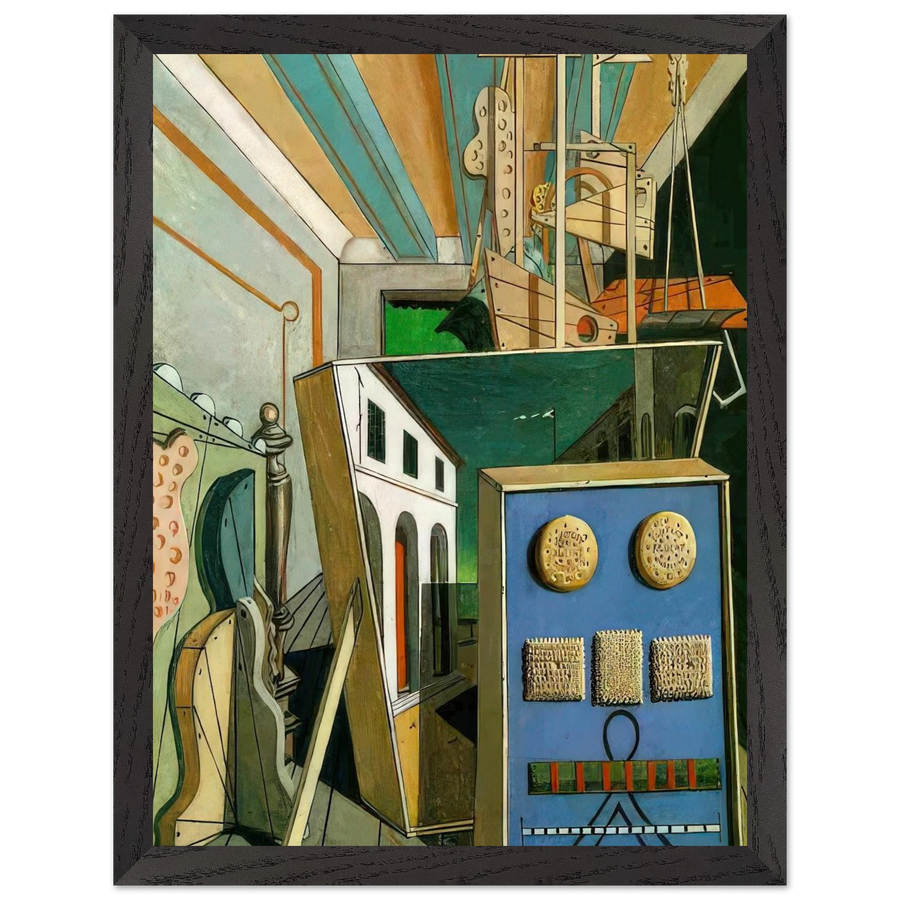 METAPHYSICAL INTERIOR WITH BISCUITS 1916 by Giorgio de Chirico — Framed art print at Zephyeer