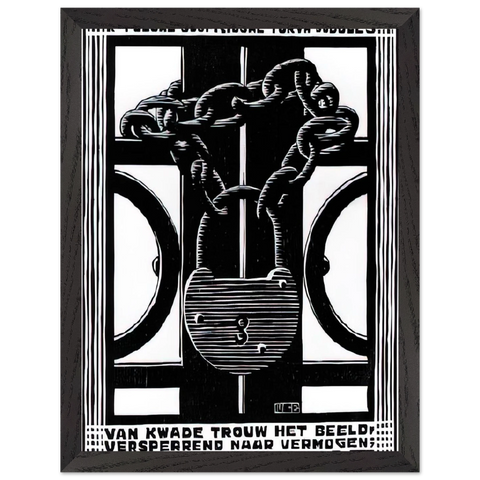 PADLOCK by MC Escher — Framed art print at Zephyeer