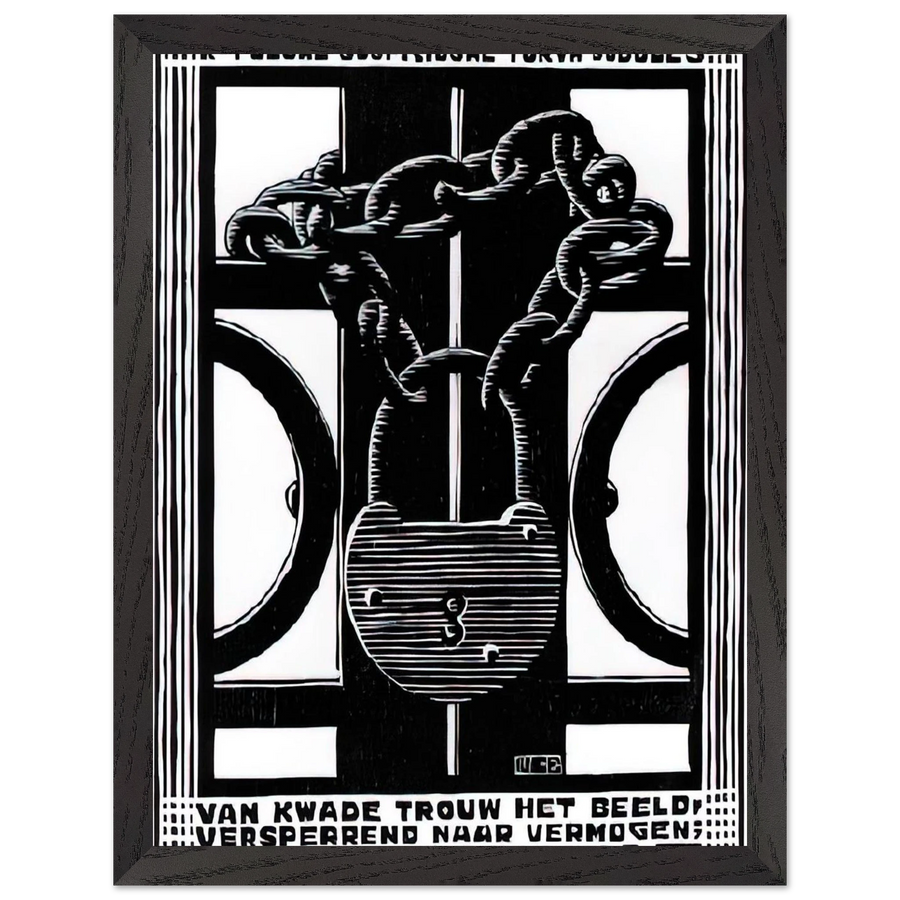 PADLOCK by MC Escher — Framed art print at Zephyeer