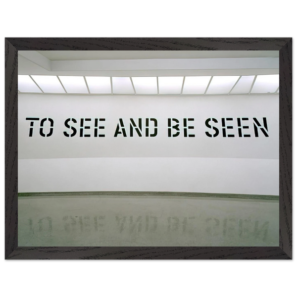 To See and Be Seen - 1972 by Lawrence Weiner — Framed art print at Zephyeer