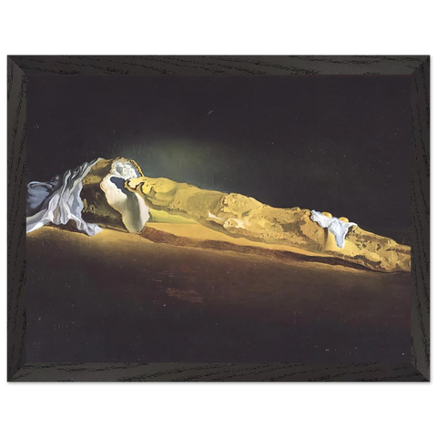 ORDINARY FRENCH LOAF WITH TWO FRIED EGGS by Salvador Dali — Framed art print at Zephyeer