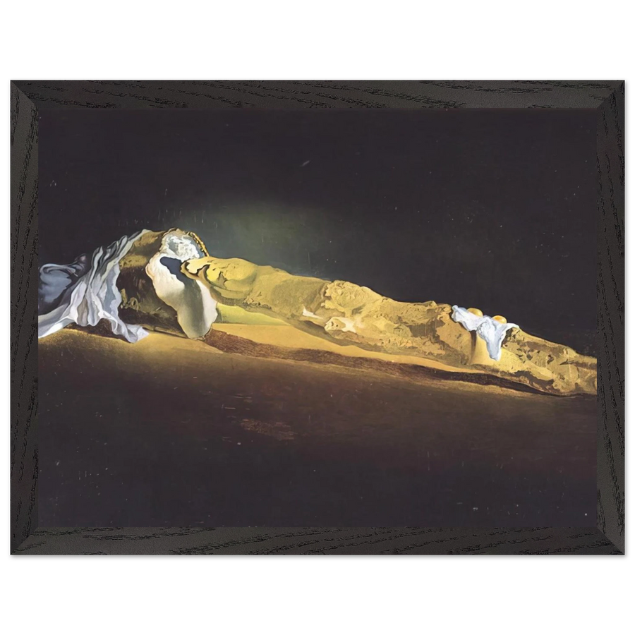 ORDINARY FRENCH LOAF WITH TWO FRIED EGGS by Salvador Dali — Framed art print at Zephyeer