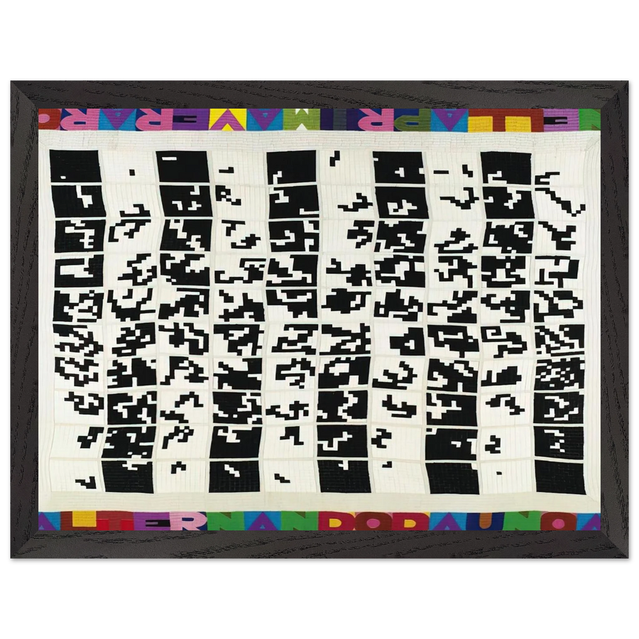 ALTERNANDO DA UNO A CENTO E VICEVERSA 1977 by Alighiero Boetti — Framed art print at Zephyeer