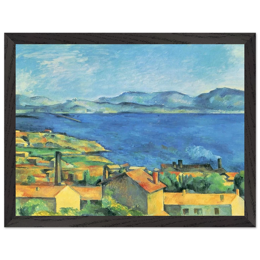 The Gulf of Marseille Seen from L'Estaque by Paul Cézanne — Framed art print at Zephyeer