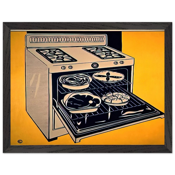 KITCHEN RANGE 1962 by Roy Lichtenstein — Framed art print at Zephyeer